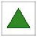 grünes Dreieck auf weißem Grund 